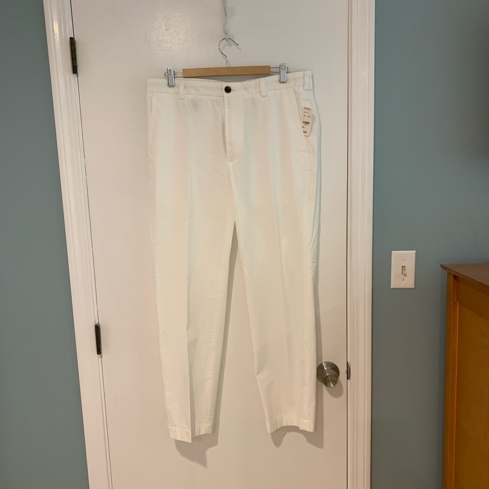 Men’s Brooks Brothers White Seersucker Pants